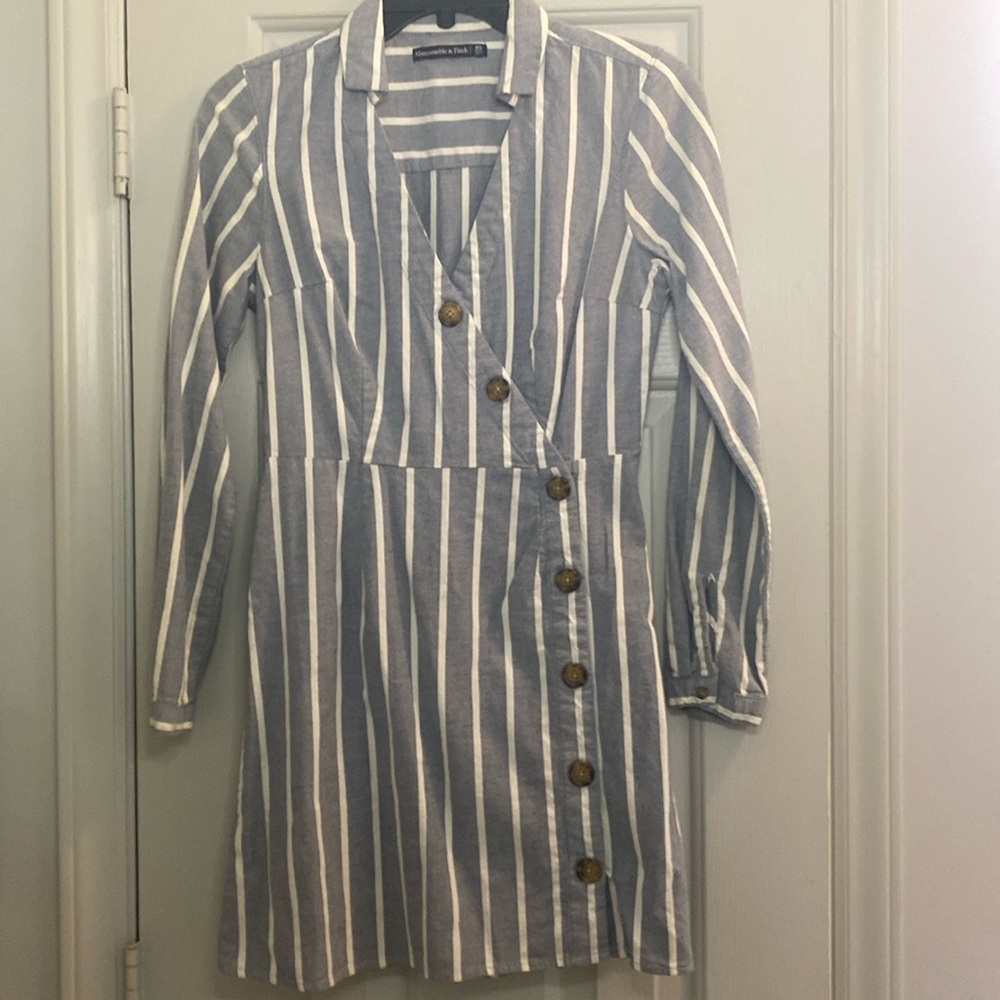 Striped Button-Down Dress